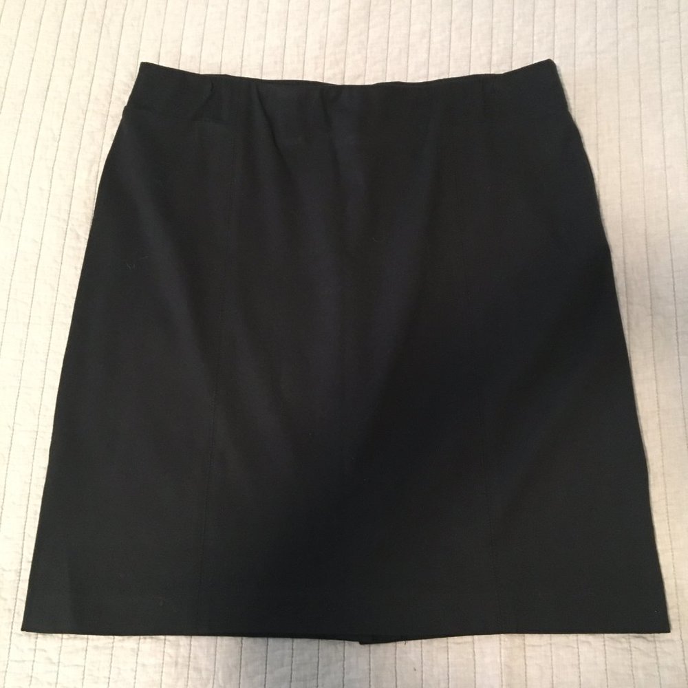 J. Jill pencil skirt, black ponte knit, size LT